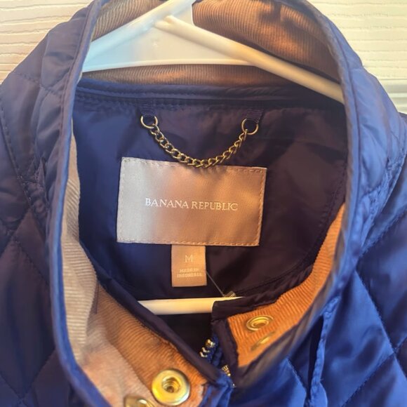 Banana Repulic Blue Puffer Coat Gorgeous Jacket Medium Med M Exc Cond. - Picture 4 of 5